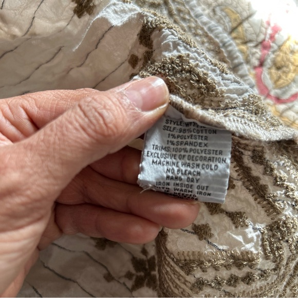 Vintage Johnny Was Workshop Embroidered tan Women's Top Sz xl - Picture 13 of 16